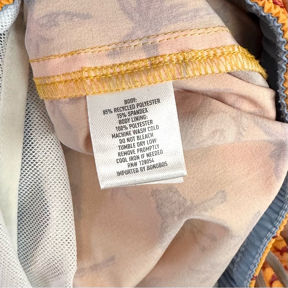 Bonobos M Riviera Tropical Tiger Print Swim Trunk Shorts Palm Tree Recycled - Picture 8 of 9